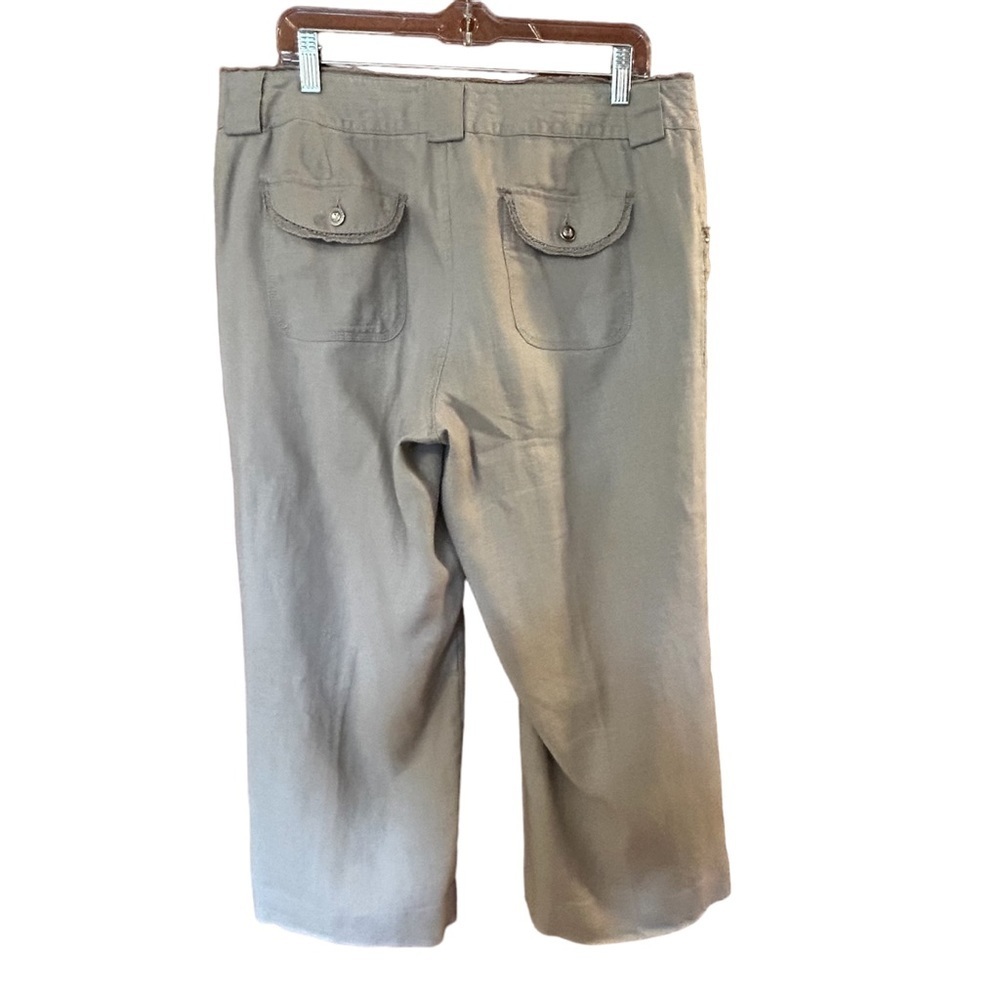 INC International Concepts Women's Beige 100% Linen Wide Leg Pants Size 12 - Picture 10 of 14